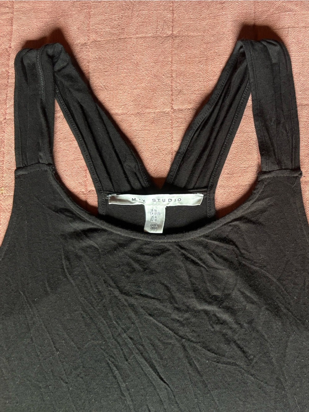 Max Studio Black Racerback Tank Top- Size Medium- Minimalist Tank - Picture 4 of 11